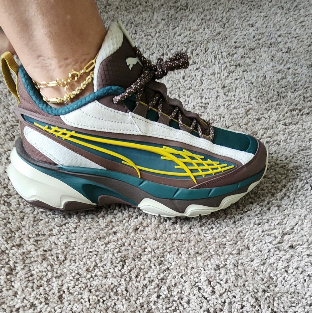 Puma Carbon Artisanal Lace Up Sneakers